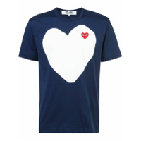 Comme Des Garçons Play Camiseta com estampa - Azul