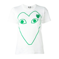 Comme Des Garçons Play Camiseta com estampa - Branco
