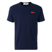 Comme Des Garçons Play Camiseta com logo bordado - Azul