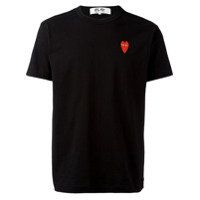 Comme Des Garçons Play Camiseta com patch de logo - Preto