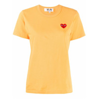 Comme Des Garçons Play Camiseta decote careca com logo bordado - Amarelo