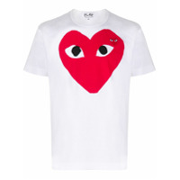 Comme Des Garçons Play Camiseta mangas curtas com estampa de coração - Branco