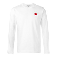 Comme Des Garçons Play Camiseta mangas longas com logo - Branco