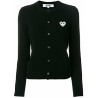 Comme Des Garçons Play Cardigan decote arredondado - Preto