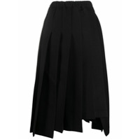Comme Des Garçons Saia midi com pregas - Preto