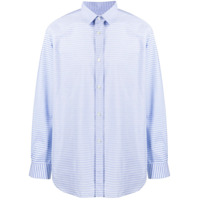 Comme Des Garçons Shirt Camisa com bolso e listras horizontais - Azul