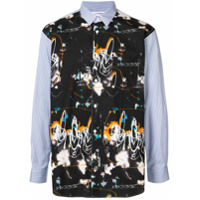 Comme Des Garçons Shirt Camisa de algodão com estampa - Azul