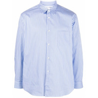 Comme Des Garçons Shirt Camisa mangas longas com estampa de listras - Azul