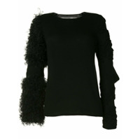 Comme Des Garçons Suéter com cotoveleiras - Preto