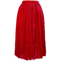 Comme Des Garçons tiered frill-trimmed skirt - Vermelho