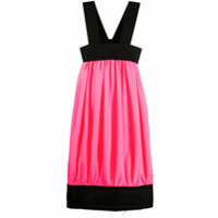 Comme Des Garçons Vestido midi color block - Rosa