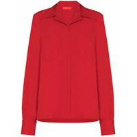Commission Camisa mangas longas com colarinho aberto - Vermelho