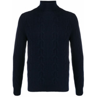 Corneliani cable-knit cashmere jumper - Azul