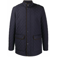 Corneliani Jaqueta matelassÃª com abotoamento - Azul