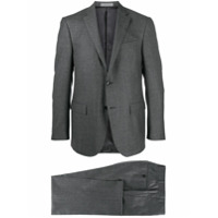 Corneliani Terno slim com abotoamento simples - Cinza