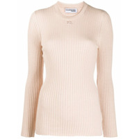 Courrèges Suéter de algodão com logo bordado - Rosa