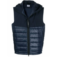 C.P. Company Colete matelassê com capuz - Azul