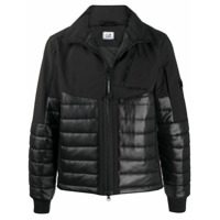 C.P. Company Jaqueta com zíper e recortes - Preto