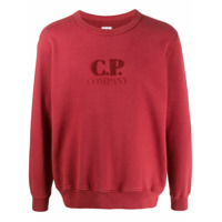 C.P. Company Moletom amplo com logo texturizado - Vermelho