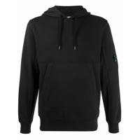 C.P. Company Moletom com capuz e patch de logo - Preto