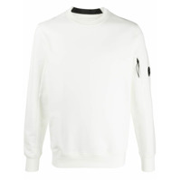 C.P. Company Moletom decote careca com patch de logo - Branco