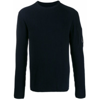 C.P. Company Suéter com detalhe canelado - Azul