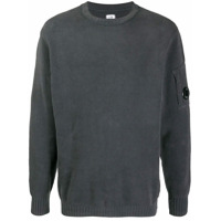 C.P. Company Suéter de algodão e tricô canelado - Cinza