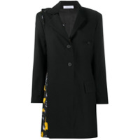 Delada Blazer com abotoamento simples e recorte contrastante - Preto