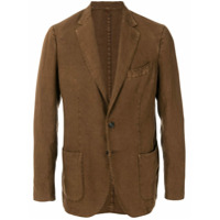 Dell'oglio Blazer slim com abotoamento simples - Marrom