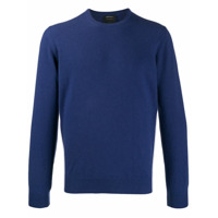 Dell'oglio Suéter de cashmere com decote careca - Azul
