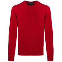 Dell'oglio Suéter de cashmere com decote careca - Vermelho