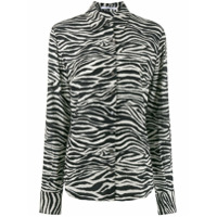 Derek Lam 10 Crosby Camisa com abotoamento e estampa de zebra - Branco
