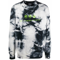 Diesel Blusa de moletom com estampa tie-dye - Preto