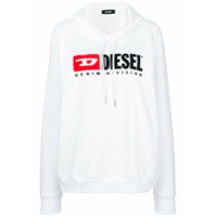 Diesel Blusa de moletom com logo 'Denim Vision' - Branco