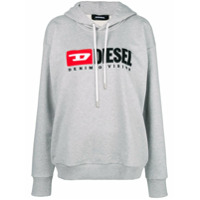 Diesel Blusa de moletom com logo 'Denim Vision' - Cinza