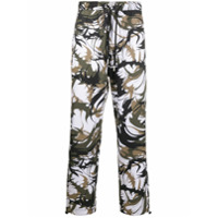 Diesel Calça com estampa camuflada abstrata - Verde