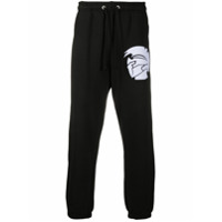 Diesel Calça esportiva com logo Calton-X1 - Preto