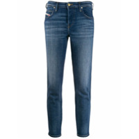 Diesel Calça jeans cropped cintura alta - Azul