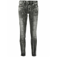 Diesel Calça jeans skinny com efeito destroyed - Cinza