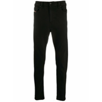 Diesel Calça jeans skinny com zíper no bolso - Preto