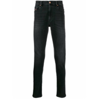 Diesel Calça jeans slim cintura média - Preto