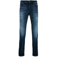 Diesel Calça jeans slim com efeito desbotado - Azul