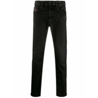 Diesel Calça jeans slim com estampa paisley - Preto
