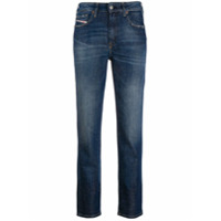 Diesel Calça jeans slim com lavagem estonada - Azul