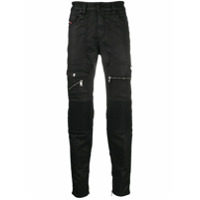 Diesel Calça jeans slim D-Derrot com efeito encerado - Preto