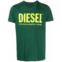 Diesel Camiseta de algodão com logo T-Diego - Verde