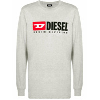 Diesel Camiseta de algodão T-Just-LS-Division - Cinza