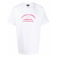 Diesel Camiseta decote careca com estampa de slogan - Branco