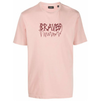 Diesel Camiseta gola redonda com estampa Braves - Rosa