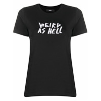 Diesel Camiseta slim Weird As Hell - Preto
